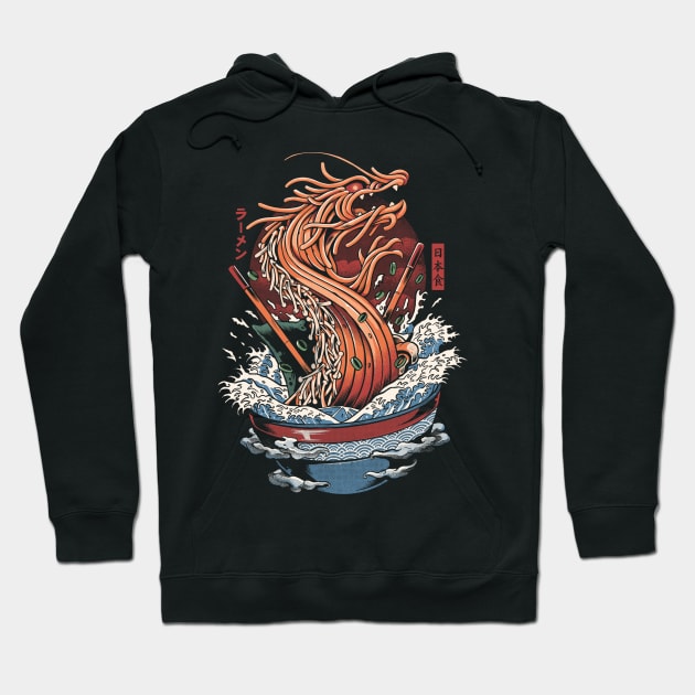 Ramen Dragon Hoodie by Ilustrata